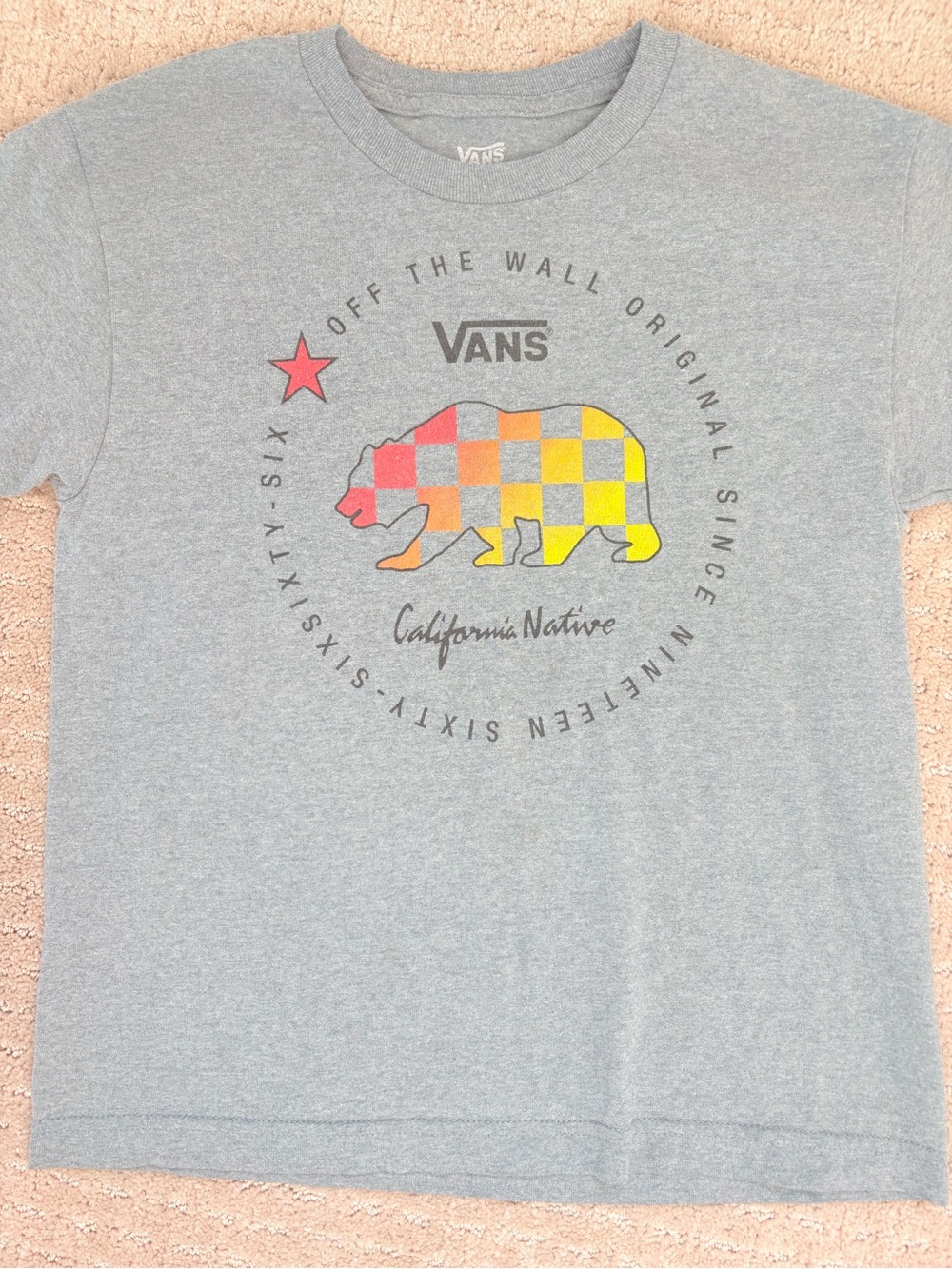 Boys VANS Size M Medium Light Blue Super Soft Short Sleeve T Shirt - Picture 2 of 2